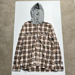 Medium Aeropostale yellow hoodie flannel